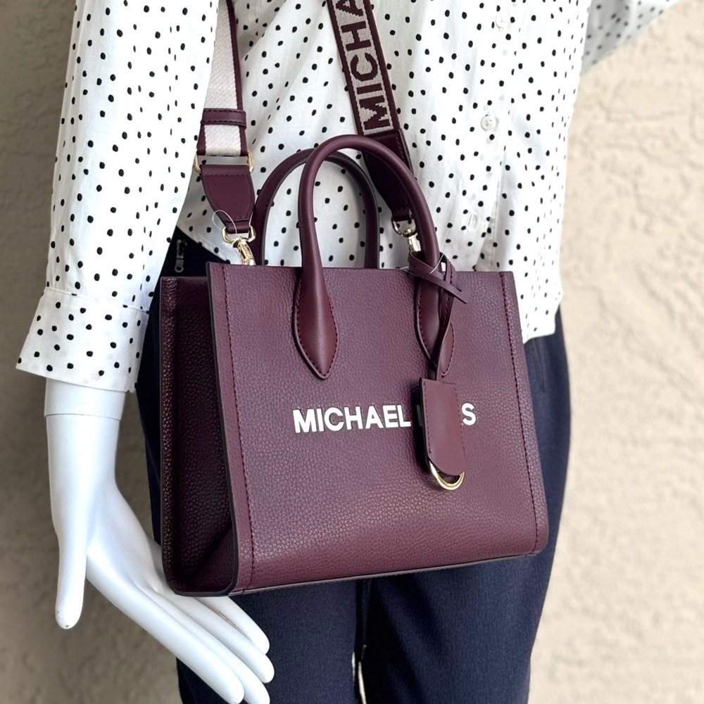 Michael Kors Mirella Small Shopper TZ Xbody Bag Ox Blood